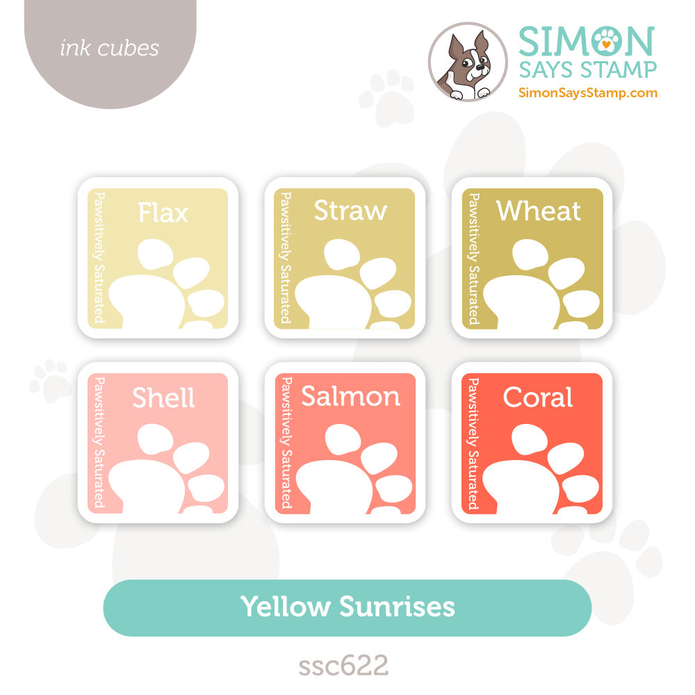 Simon Says Stamp Pawsitively Saturated Ink Cubes Yellow Sunrises ssc622 Shine On