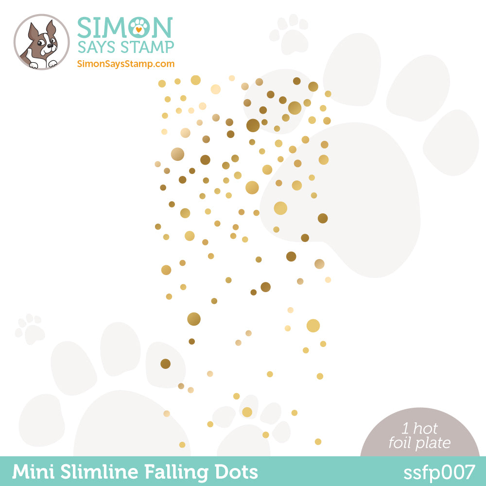 Simon Says Stamp MINI SLIMLINE FALLING DOTS Hot Foil Plate ssfp007 *