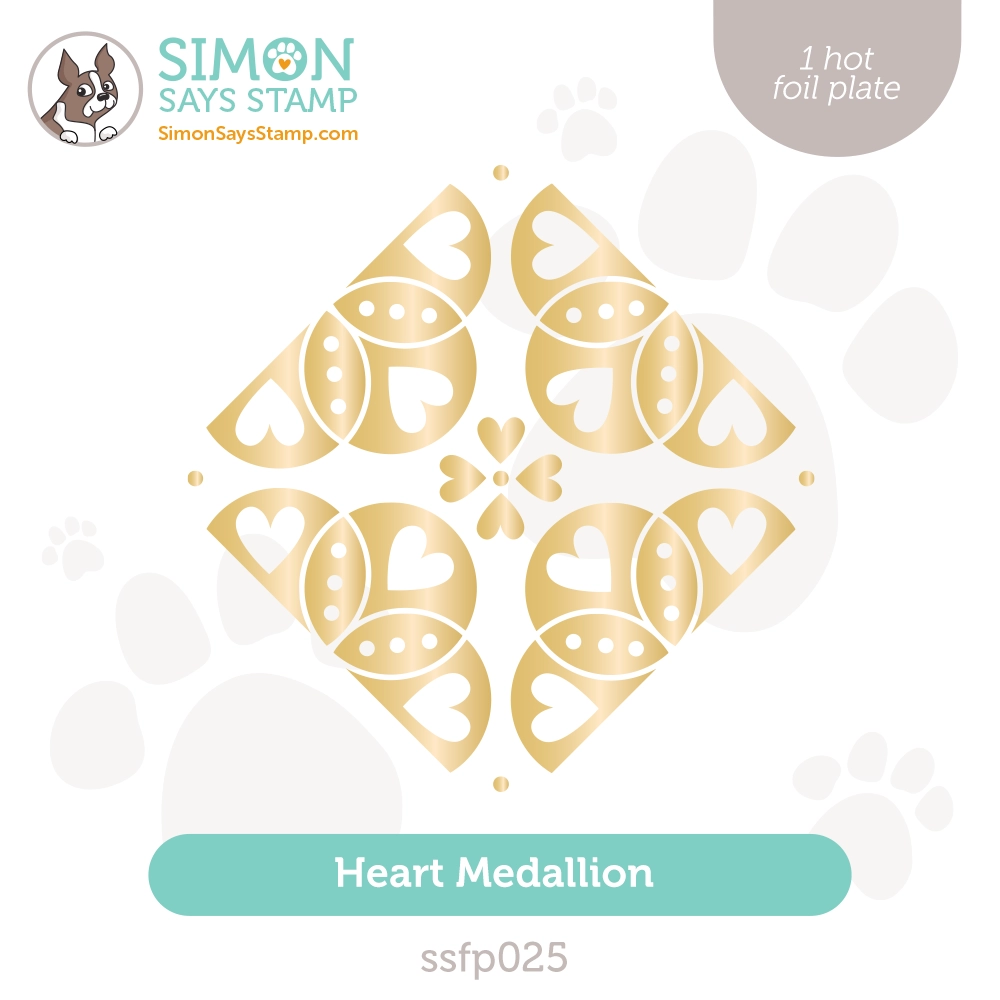 Simon Says Stamp Heart Medallion Hot Foil Plate ssfp025 Smitten