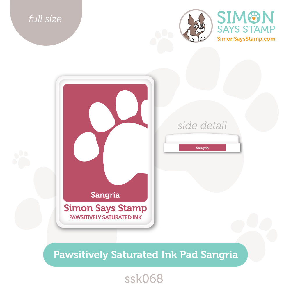 Simon Says Stamp Pawsitively Saturated Ink Pad Sangria ssk068 Diecember