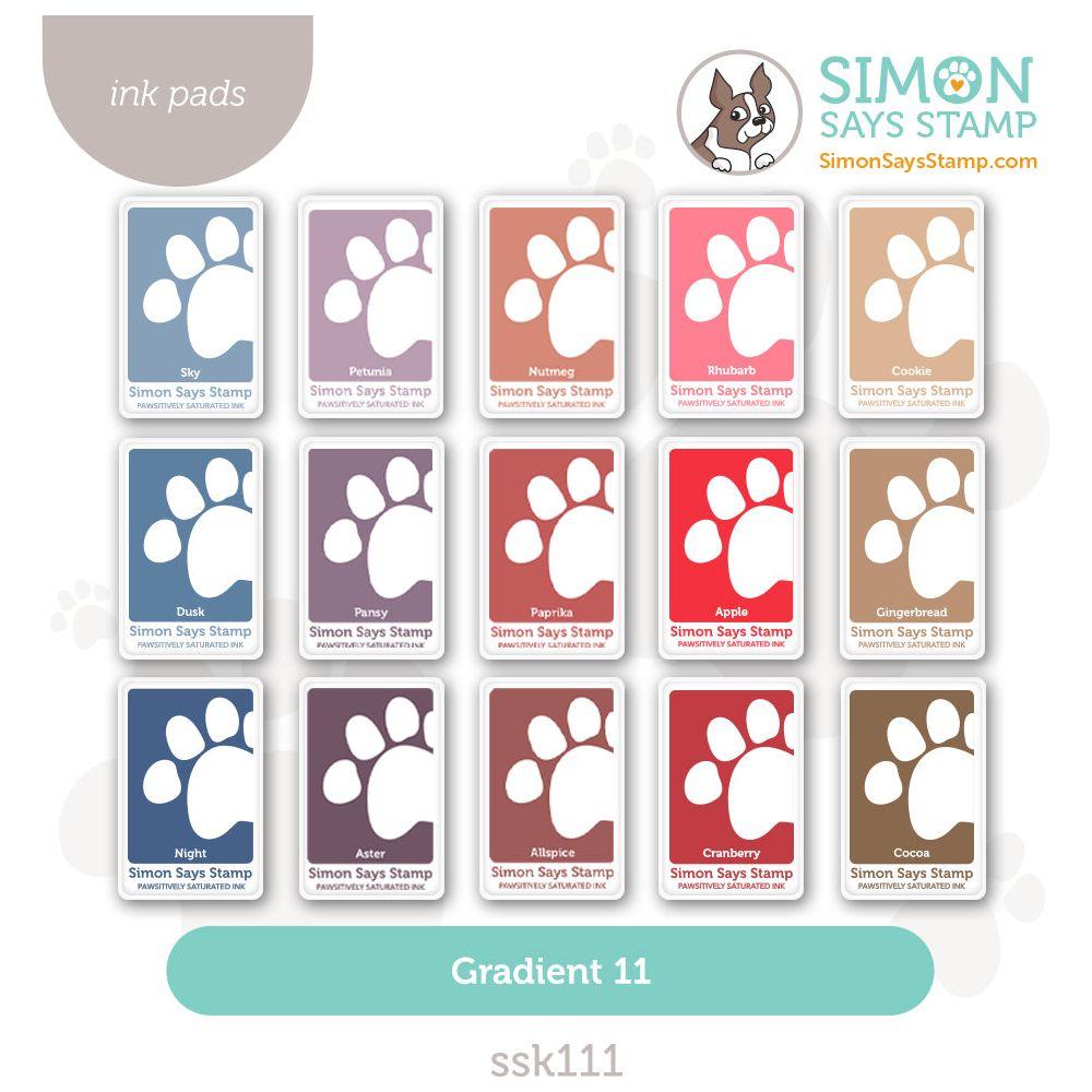 Simon Says Stamp Pawsitively Saturated Ink Set Gradient 11 ssk111