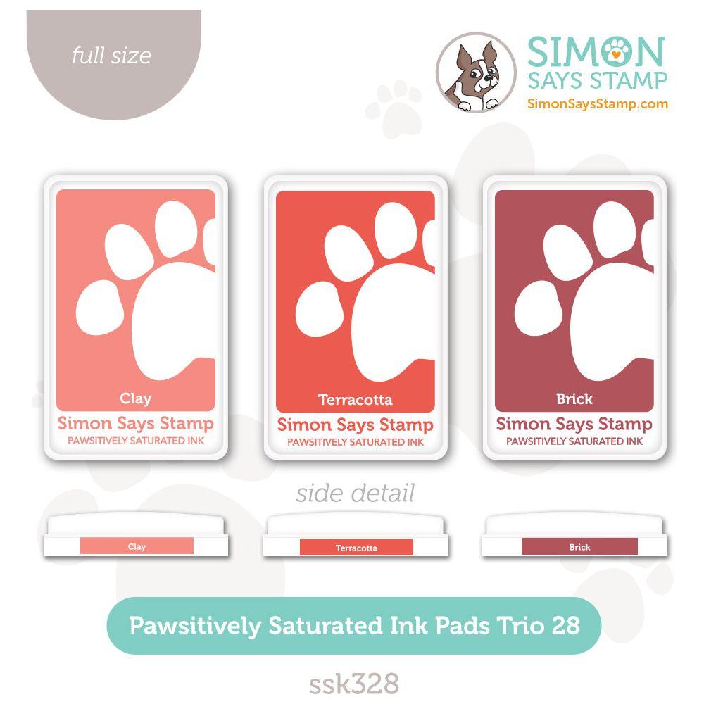 Simon Says Stamp Pawsitively Saturated Ink Trio 28 ssk328 Be Bold