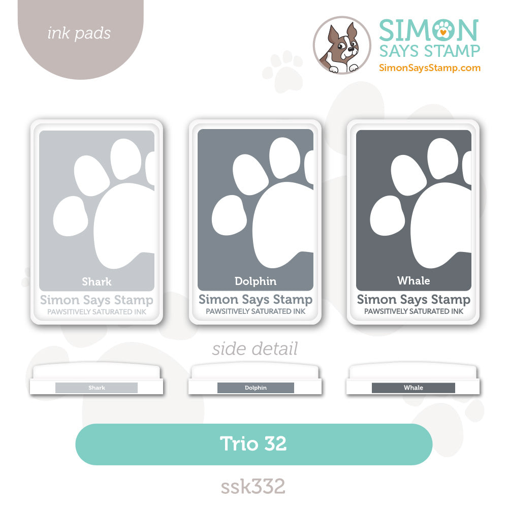 Simon Says Stamp Pawsitively Saturated Ink Trio 32 ssk332 Sugar And Spice