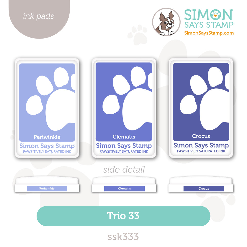 Simon Says Stamp Pawsitively Saturated Ink Trio 33 ssk333 STAMPtember