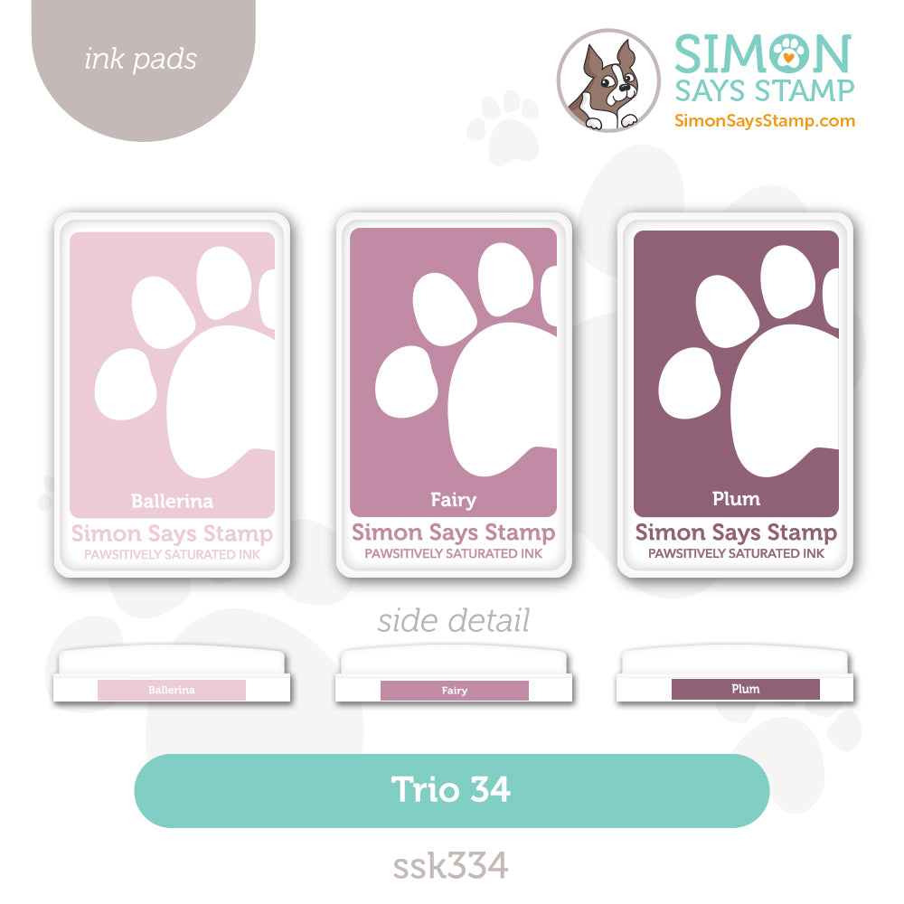 Simon Says Stamp Pawsitively Saturated Ink Trio 34 ssk334 STAMPtember