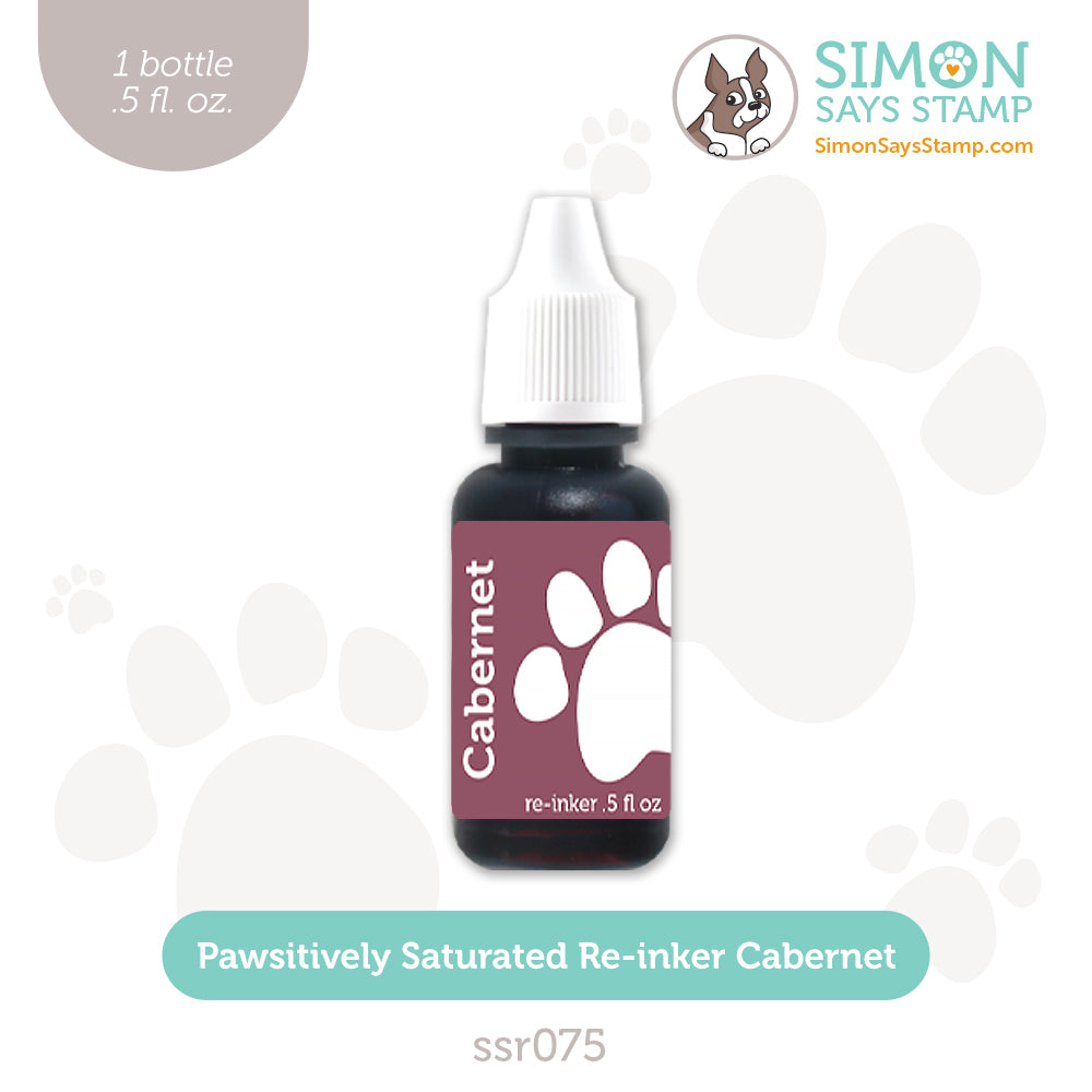 Simon Says Stamp Pawsitively Saturated Re-Inker Cabernet ssr075 Diecember