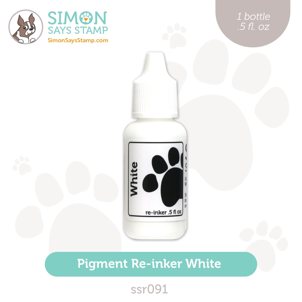 Simon Says Stamp White Pigment Re-inker ssr091 Stamptember