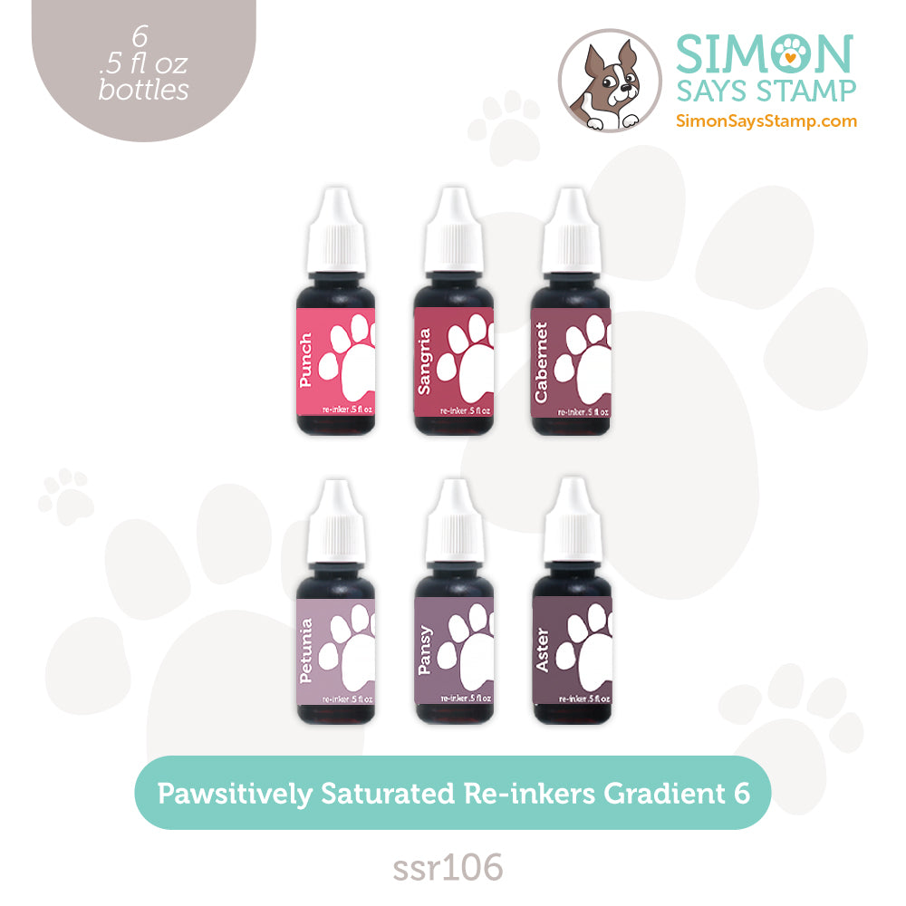 Simon Says Stamp Pawsitively Saturated Re-Inker Set Gradient 6 Diecember