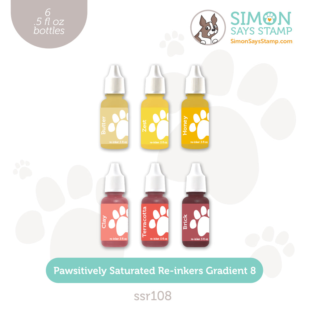 Simon Says Stamp Pawsitively Saturated Re-Inker Set Gradient 8 Be Bold