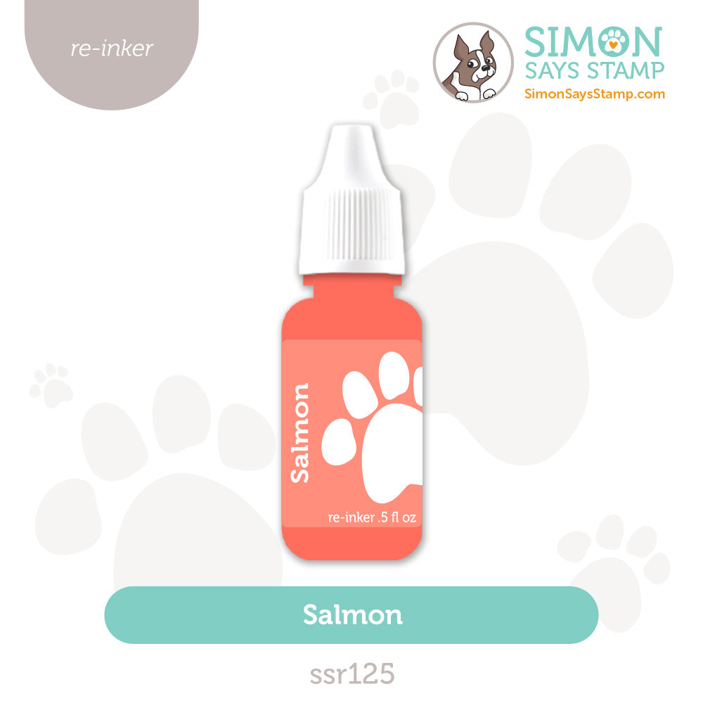 Simon Says Stamp Pawsitively Saturated Re-inker Salmon ssr125 And Everything Nice