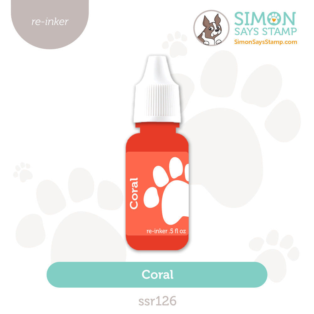 Simon Says Stamp Pawsitively Saturated Re-inker Coral ssr126 And Everything Nice