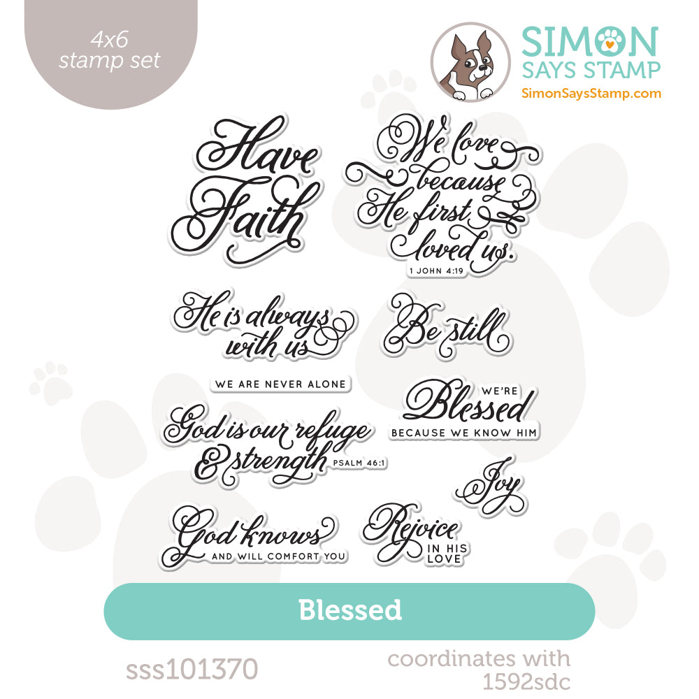 Simon Says Clear Stamps BLESSED SSS101370