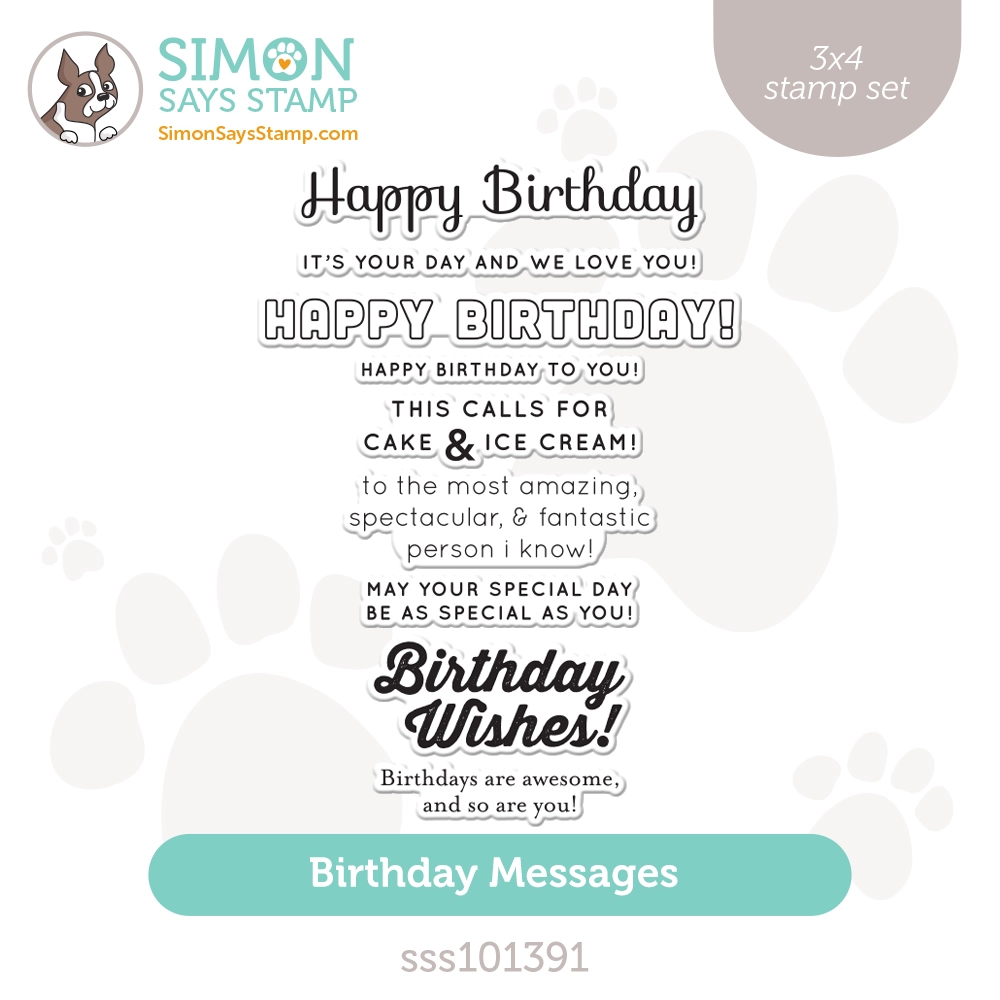 Simon Says Clear Stamps BIRTHDAY MESSAGES SSS101391 – Simon Says Stamp