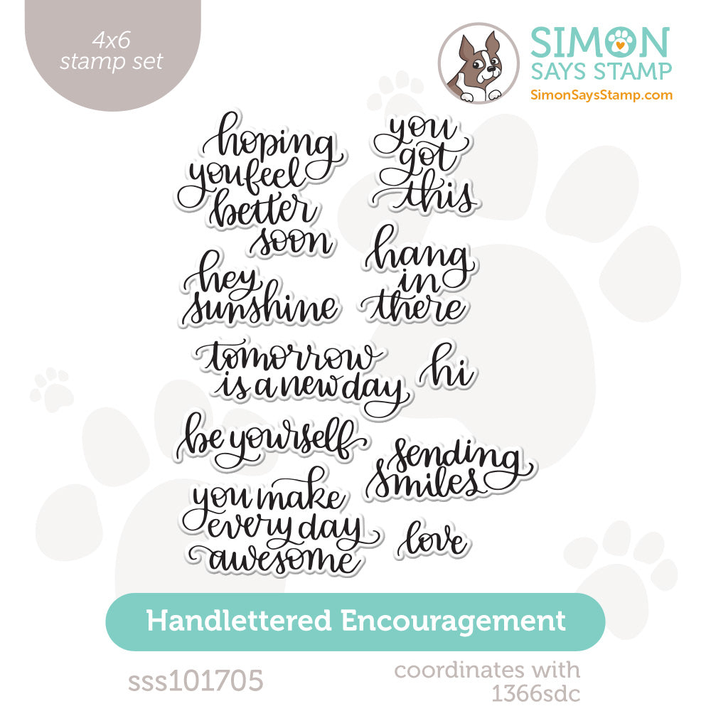 Simon Says Clear Stamps Handlettered Encouragement sss101705