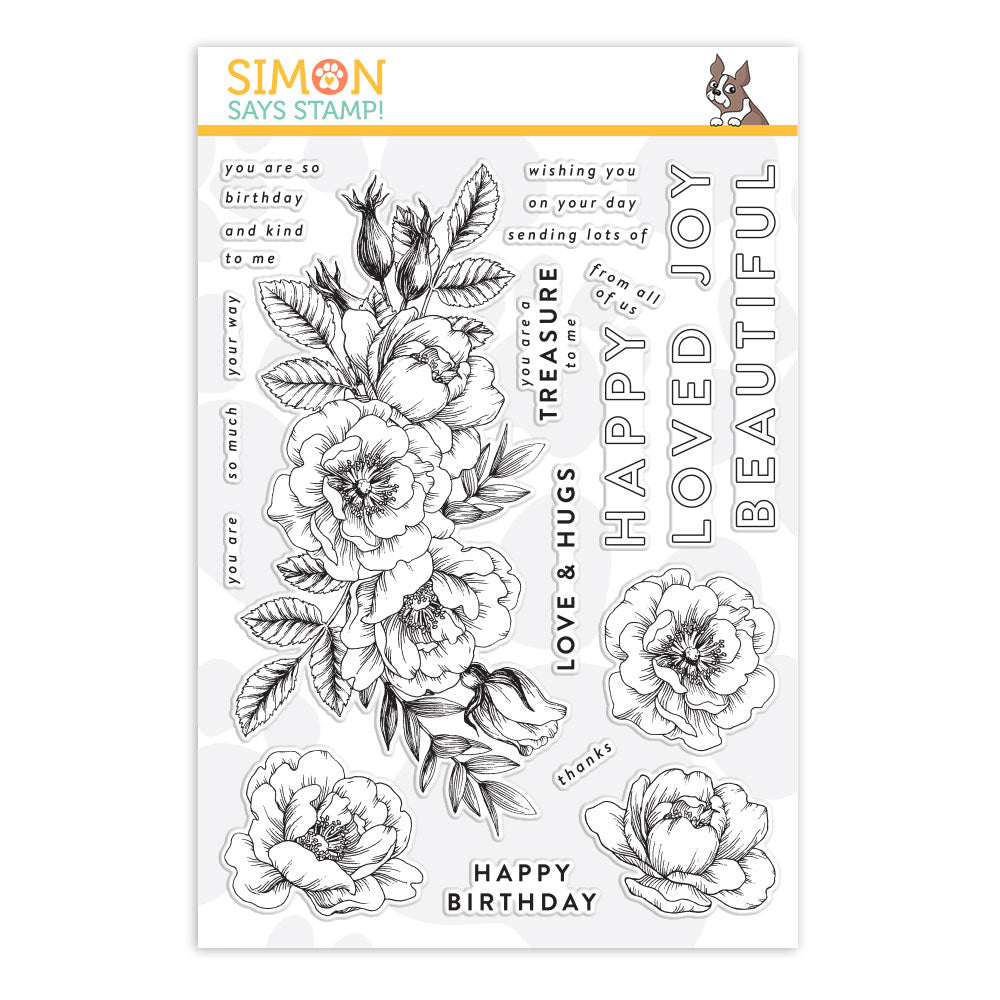 Simon Says Clear Stamps BEAUTIFUL FLOWERS sss101826