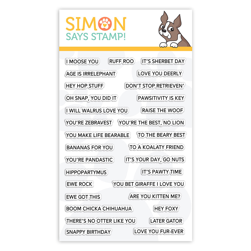 Simon Says Clear Stamps PUNNY ANIMALS sss101932