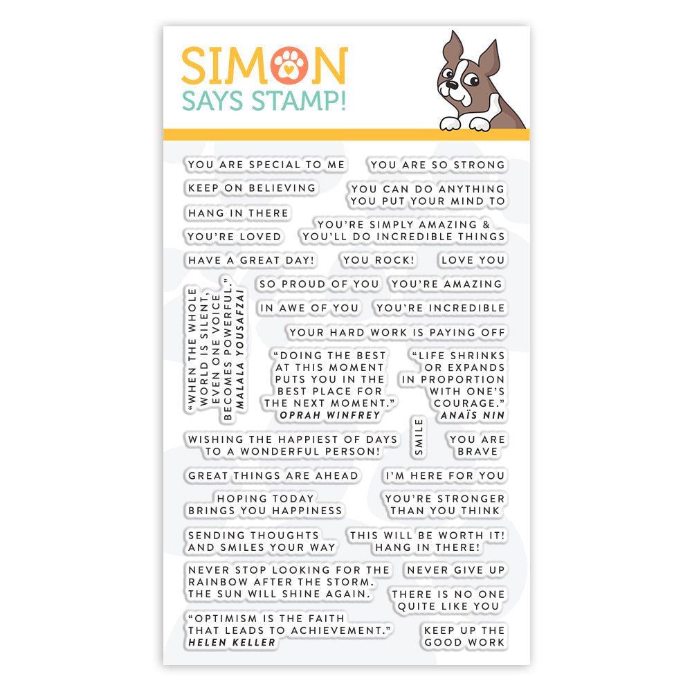 Simon Says Clear Stamps TINY WORDS ENCOURAGEMENT sss101972