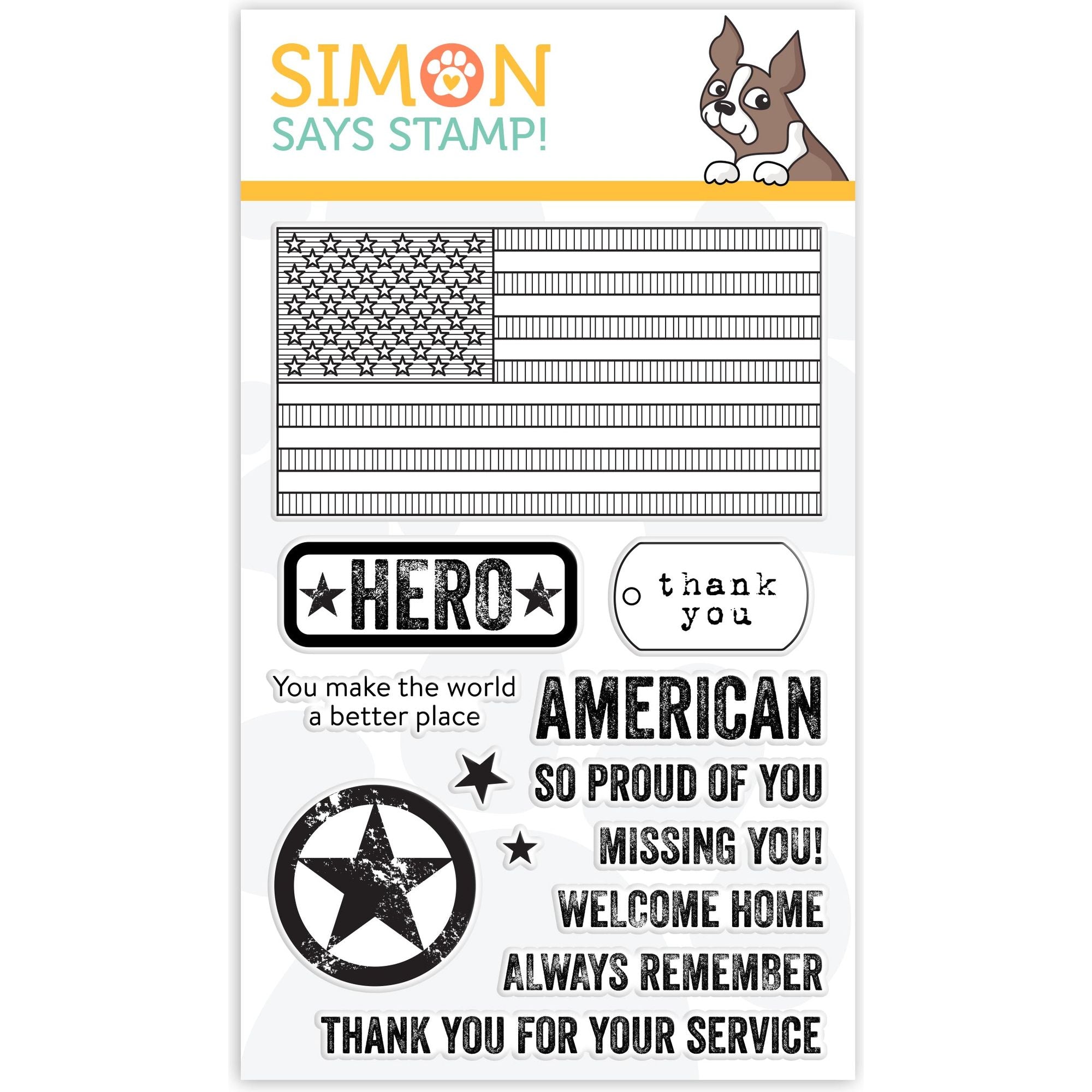 Simon Says Clear Stamps PATRIOTIC SERVICE sss101981