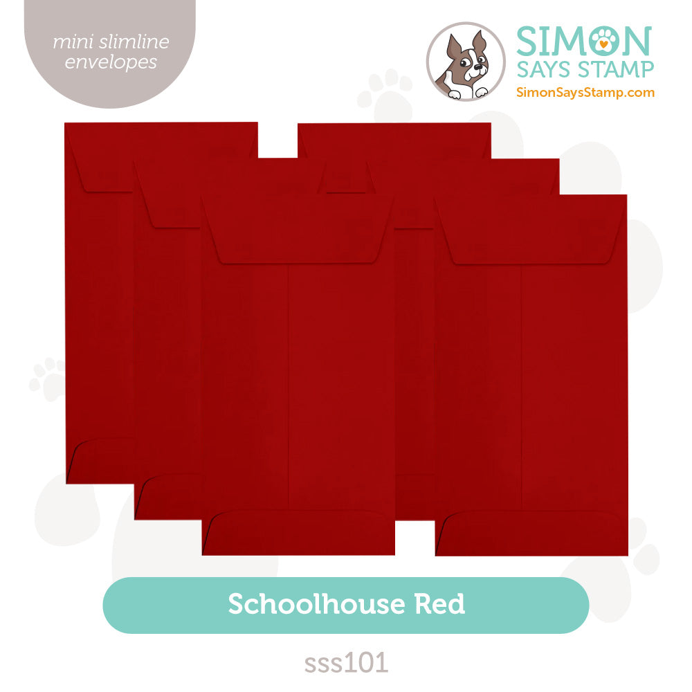 Simon Says Stamp #8 Tag Envelopes Mini Slimline Schoolhouse Red sss101