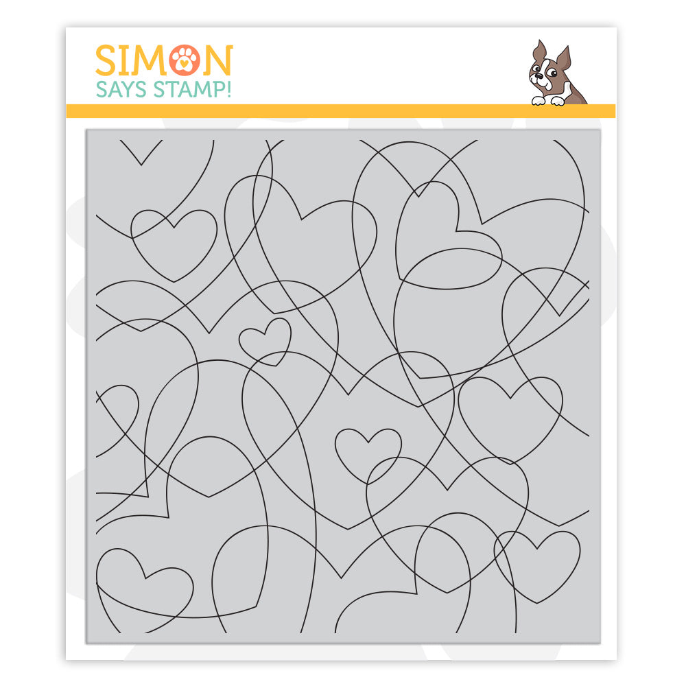 Simon Says Cling Stamp HEART TO HEART BACKGROUND sss102095