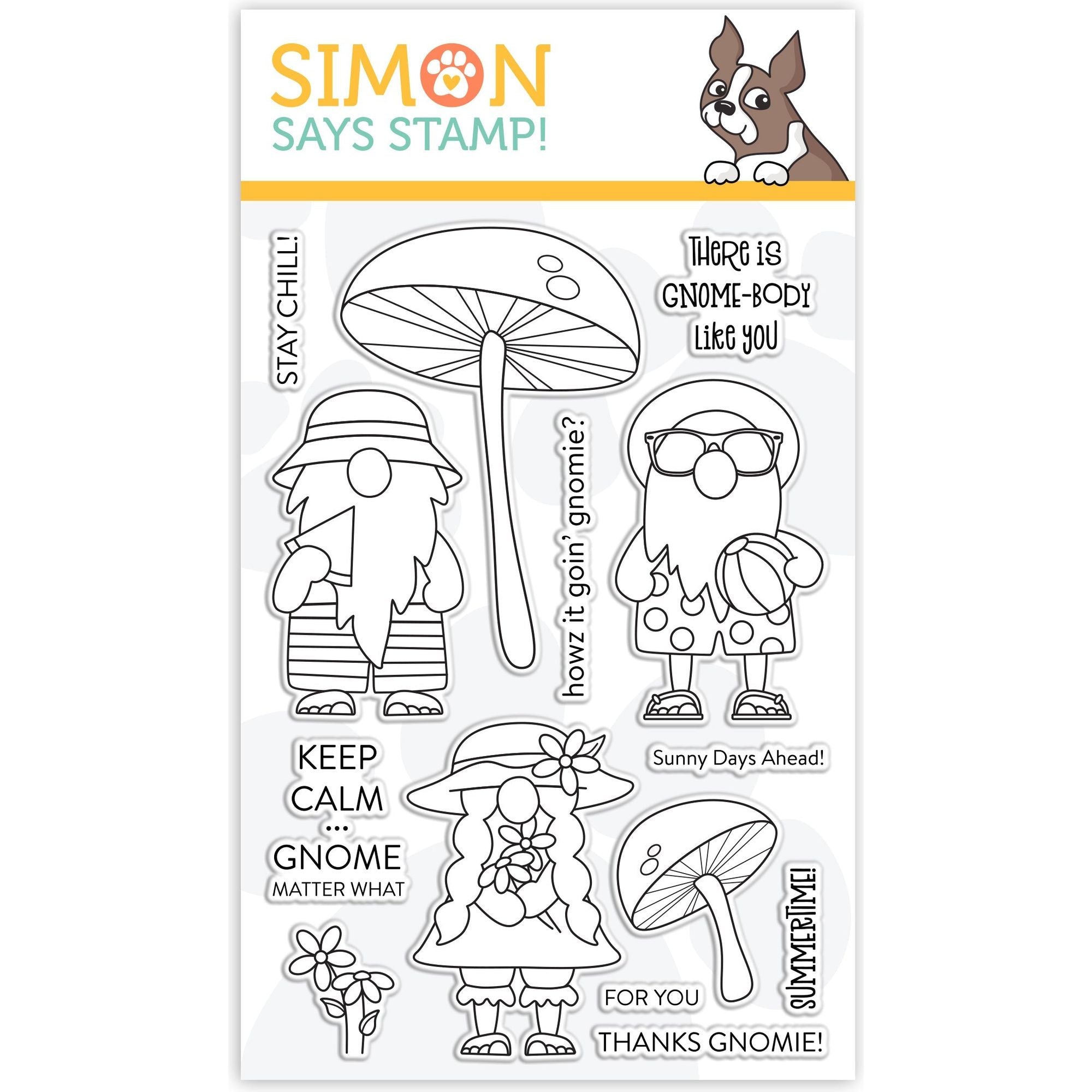 Simon Says Clear Stamps CHILLIN GNOMES sss102136 *