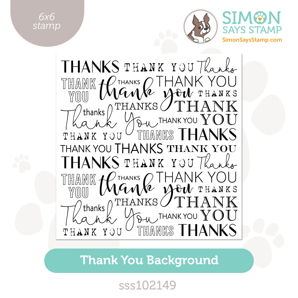 Simon Says Clear Stamp THANK YOU BACKGROUND sss102149