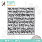 Simon Says Cling Stamp HAND LETTERED HOLIDAY BACKGROUND sss102181