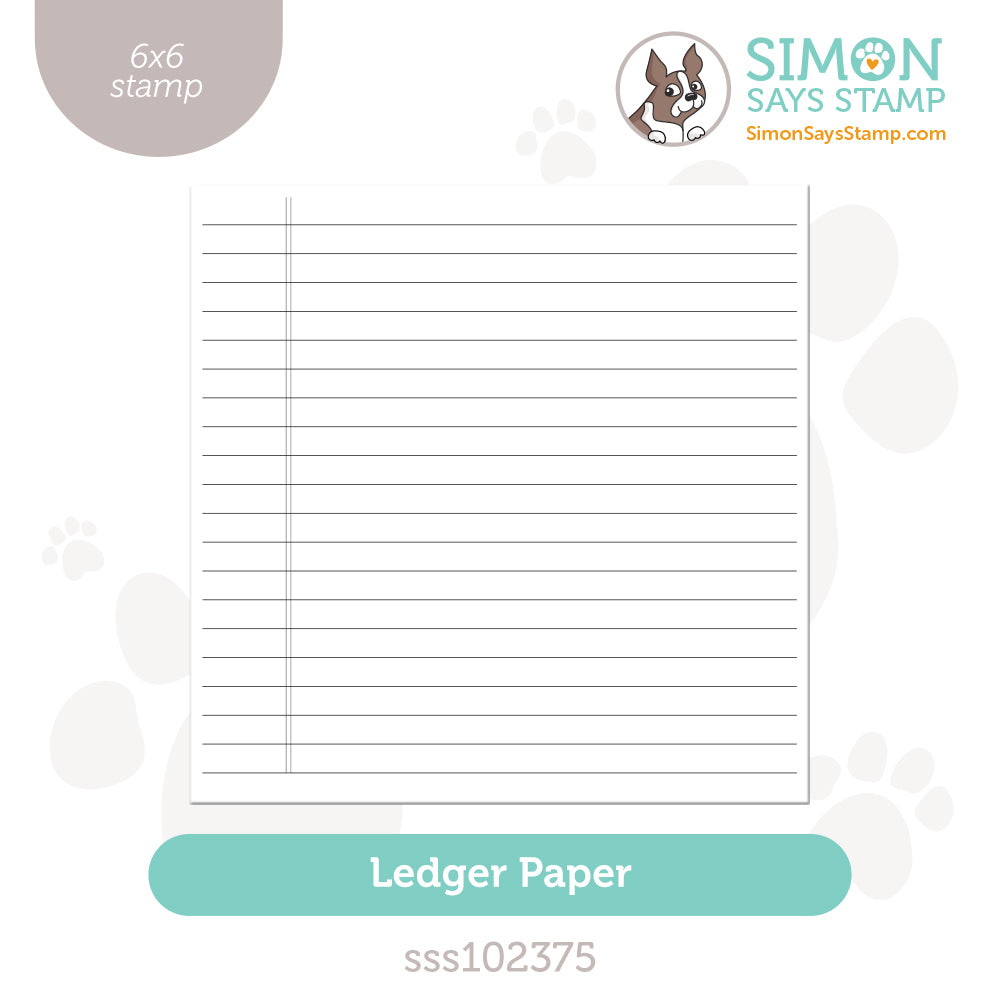 Simon Says Clear Stamp LEDGER PAPER sss102375