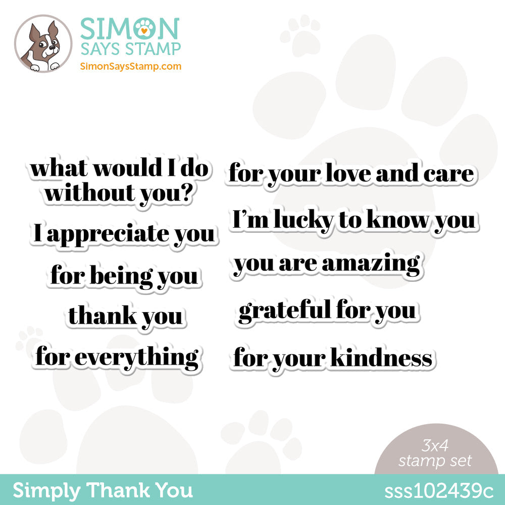 Simon Says Clear Stamps SIMPLY THANK YOU sss102439c *