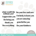 Simon Says Clear Stamps SIMPLY THANK YOU sss102439c *
