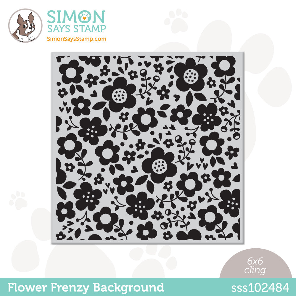 Simon Says Cling Stamps FLOWER FRENZY BACKGROUND sss102484 *
