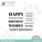 Simon Says Clear Stamps BIRTHDAY WISHES sss102491 *