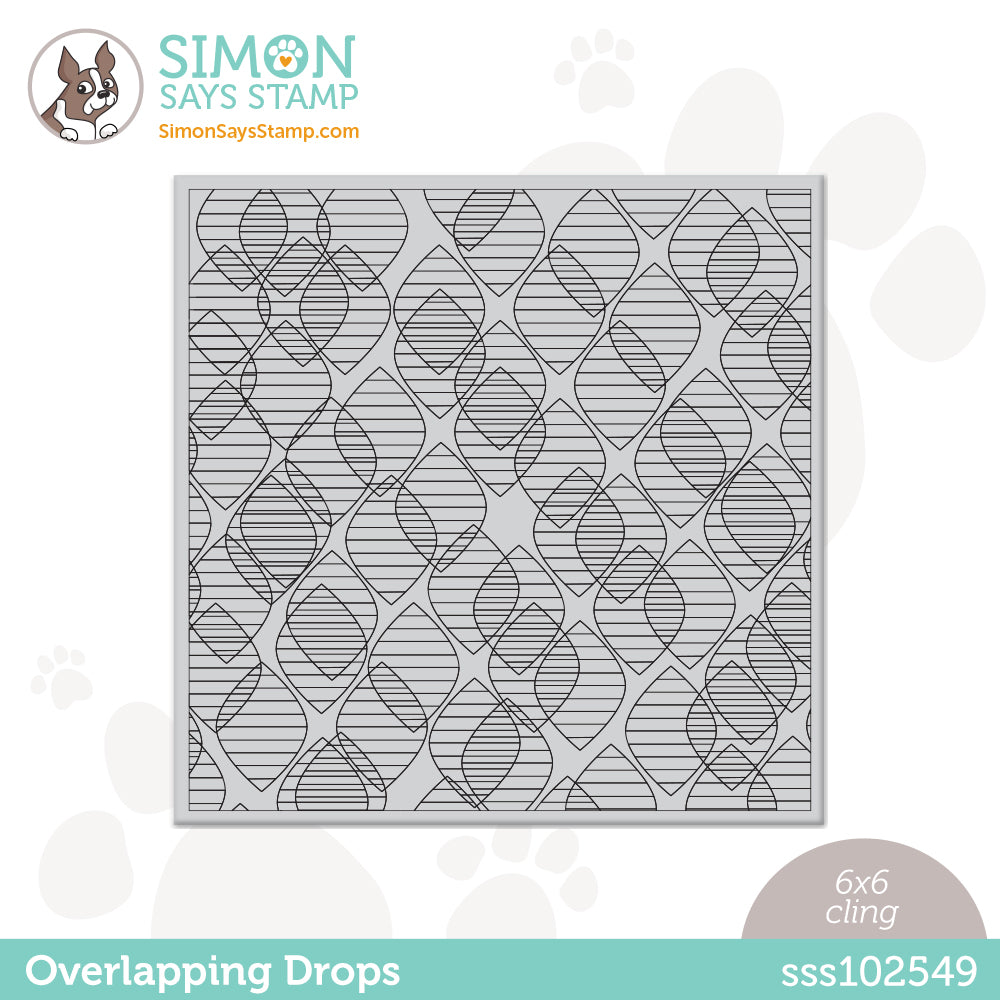 Simon Says Cling Stamp OVERLAPPING DROPS sss102549