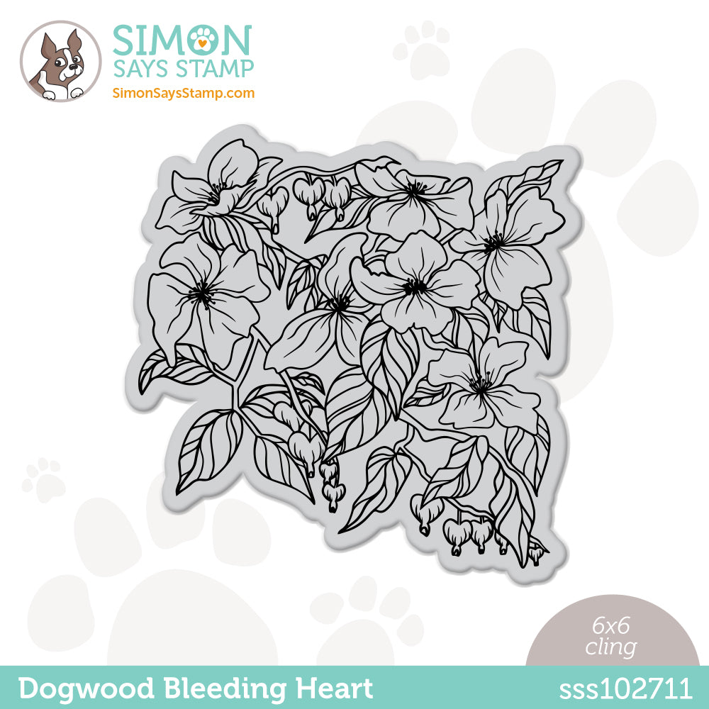 Simon Says Cling Stamp Dogwood Bleeding Heart sss102711 Out Of This World