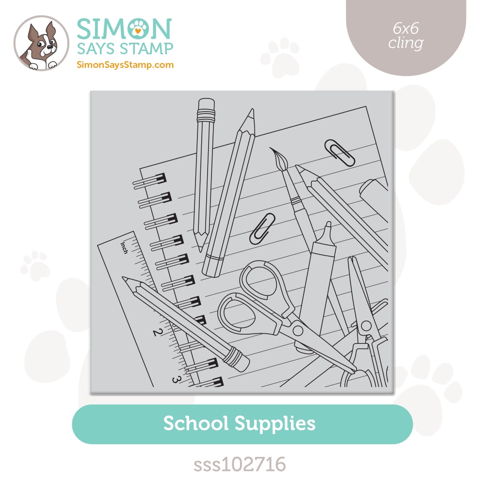 Simon Says Cling Stamp School Supplies sss102716 Just A Note
