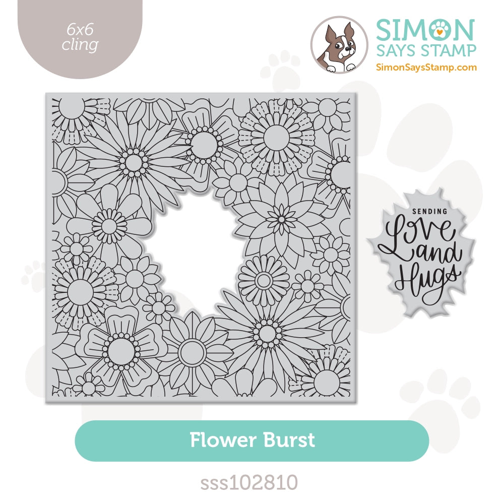 Simon Says Cling Stamp Flower Burst sss102810 Smitten