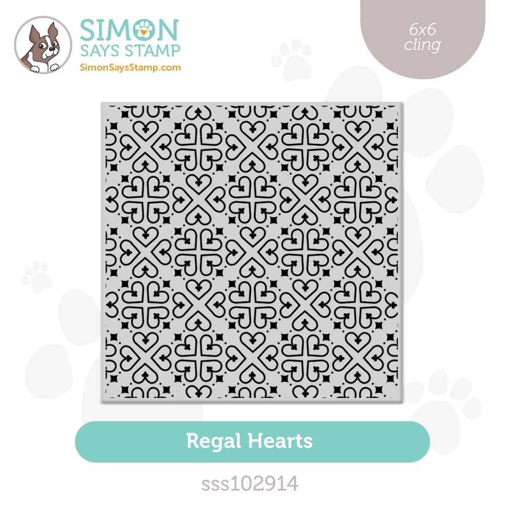 Simon Says Cling Stamp Regal Hearts sss102914 Sweetheart