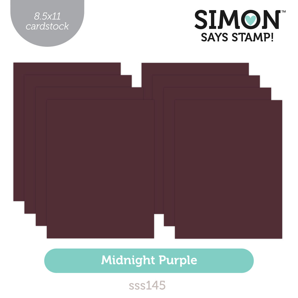 Simon Says Stamp Cardstock 100lb Midnight Purple sss145 Sending Cheer