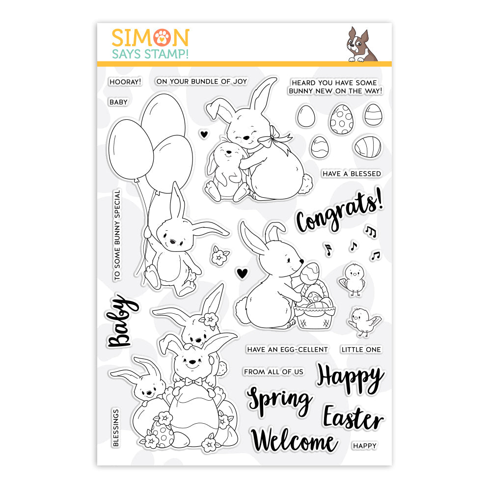 Simon Says Clear Stamps BUNNY WISHES sss201963 *