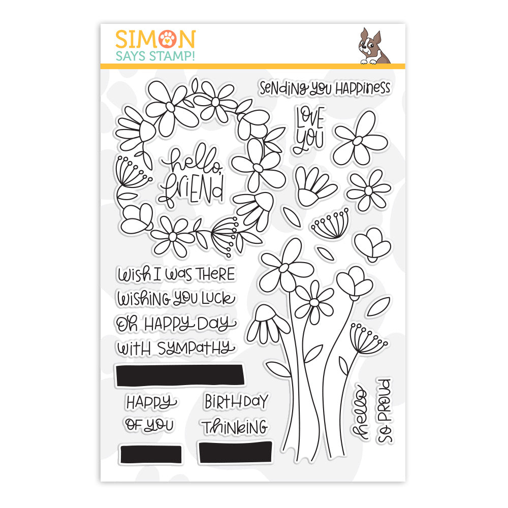 Simon Says Clear Stamps FREESTYLE FLOWERS sss202091c