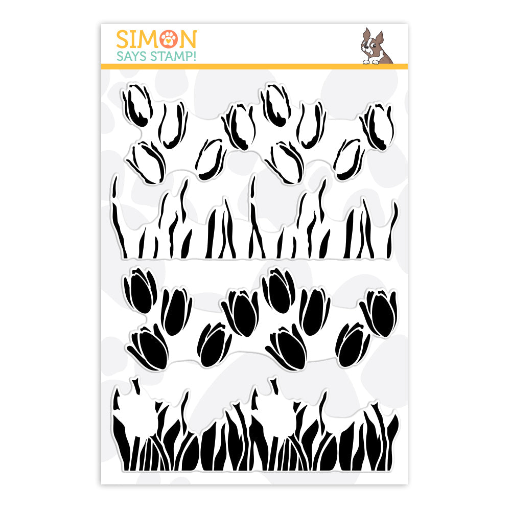 Simon Says Clear Stamps LAYERED TULIPS sss202121