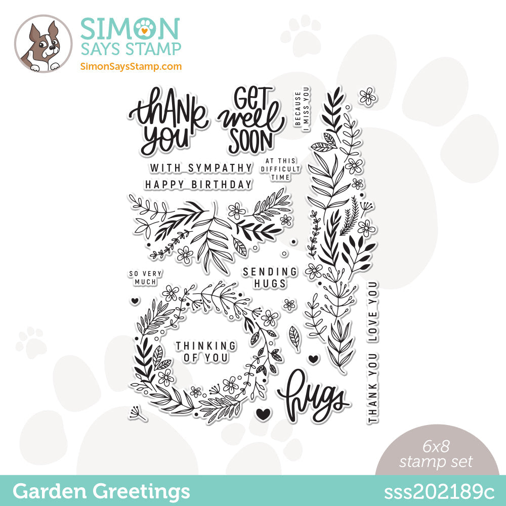 Simon Says Clear Stamps GARDEN GREETINGS sss202189c