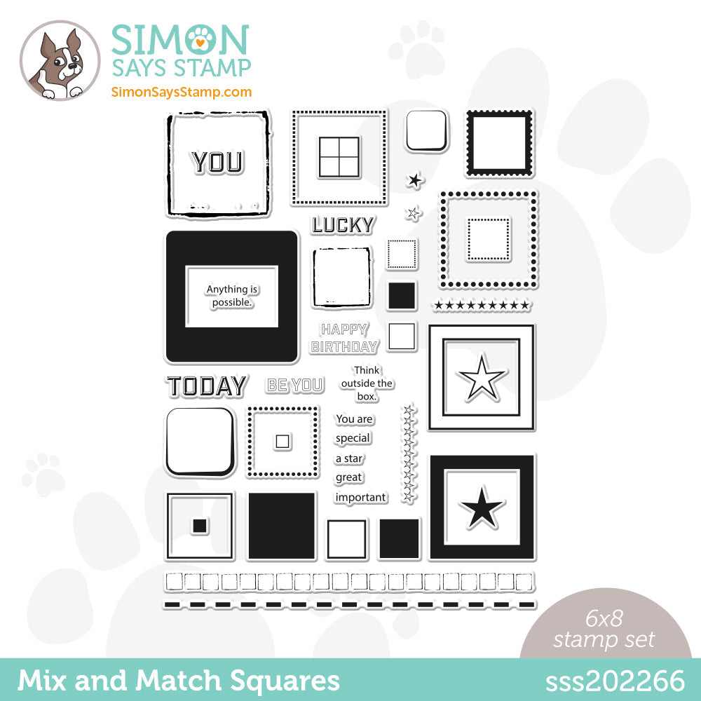 Simon Says Clear Stamps MIX AND MATCH SQUARES sss202266 *