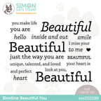 Simon Says Clear Stamps SLIMLINE BEAUTIFUL YOU sss202289 *