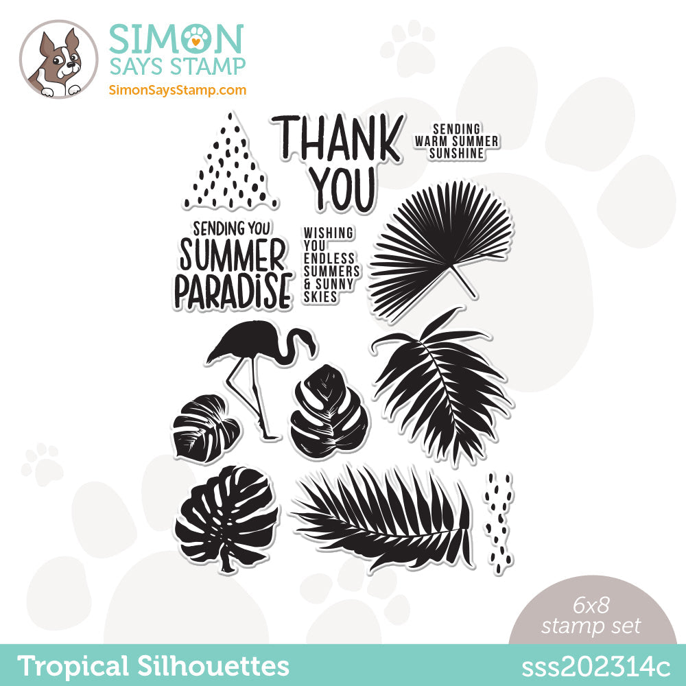 Simon Says Clear Stamps TROPICAL SILHOUETTES sss202314c *