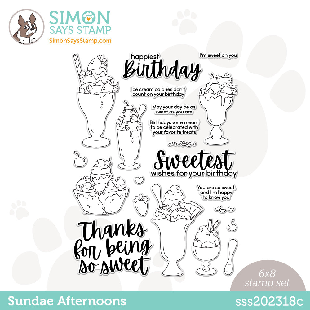 Simon Says Clear Stamps SUNDAE AFTERNOONS sss202318c *