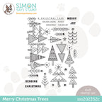 Simon Says Clear Stamps MERRY CHRISTMAS TREES sss202352c