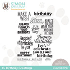 Simon Says Clear Stamps XL BIRTHDAY GREETINGS sss202379c