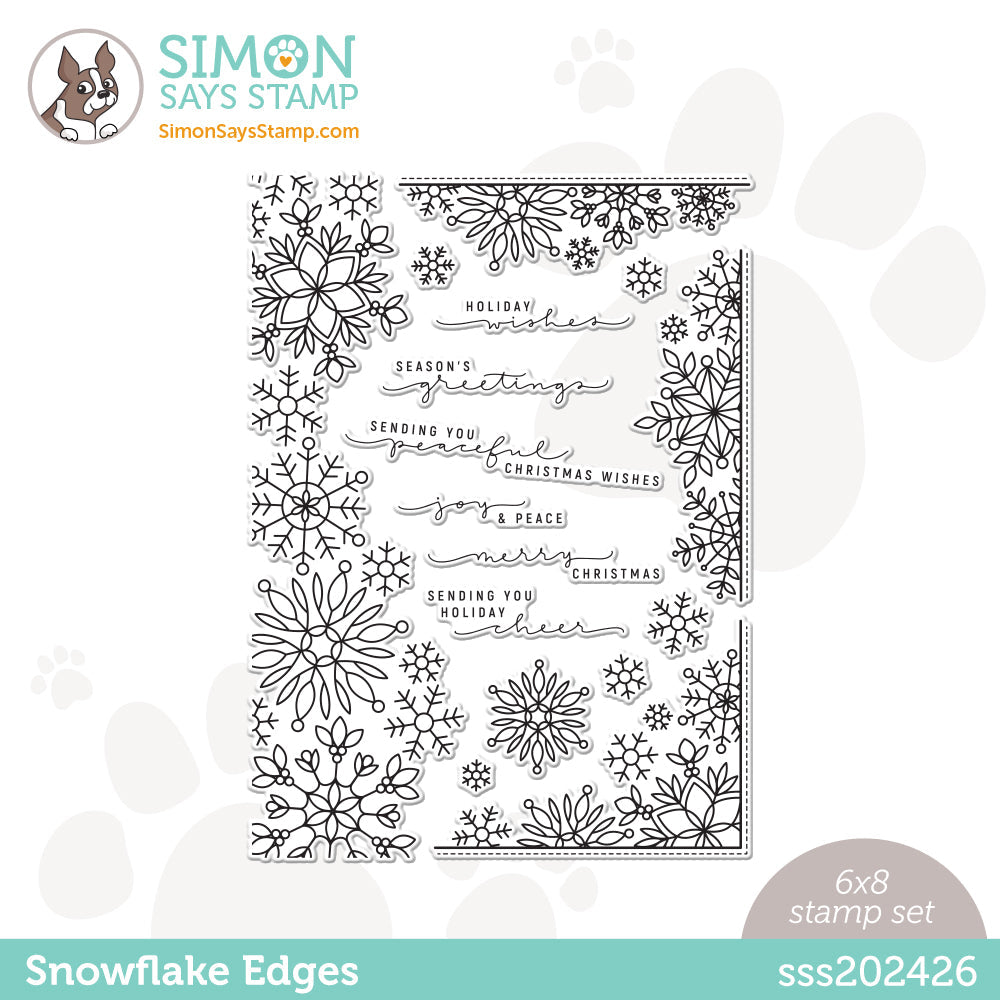 Simon Says Clear Stamps SNOWFLAKE EDGES sss202426