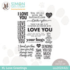 Simon Says Clear Stamps XL LOVE GREETINGS sss202442c